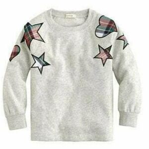 Crewcuts Girl’s Plaid Stars and Hearts Rosalyn Sweatshirt. Size 12. EUC!
